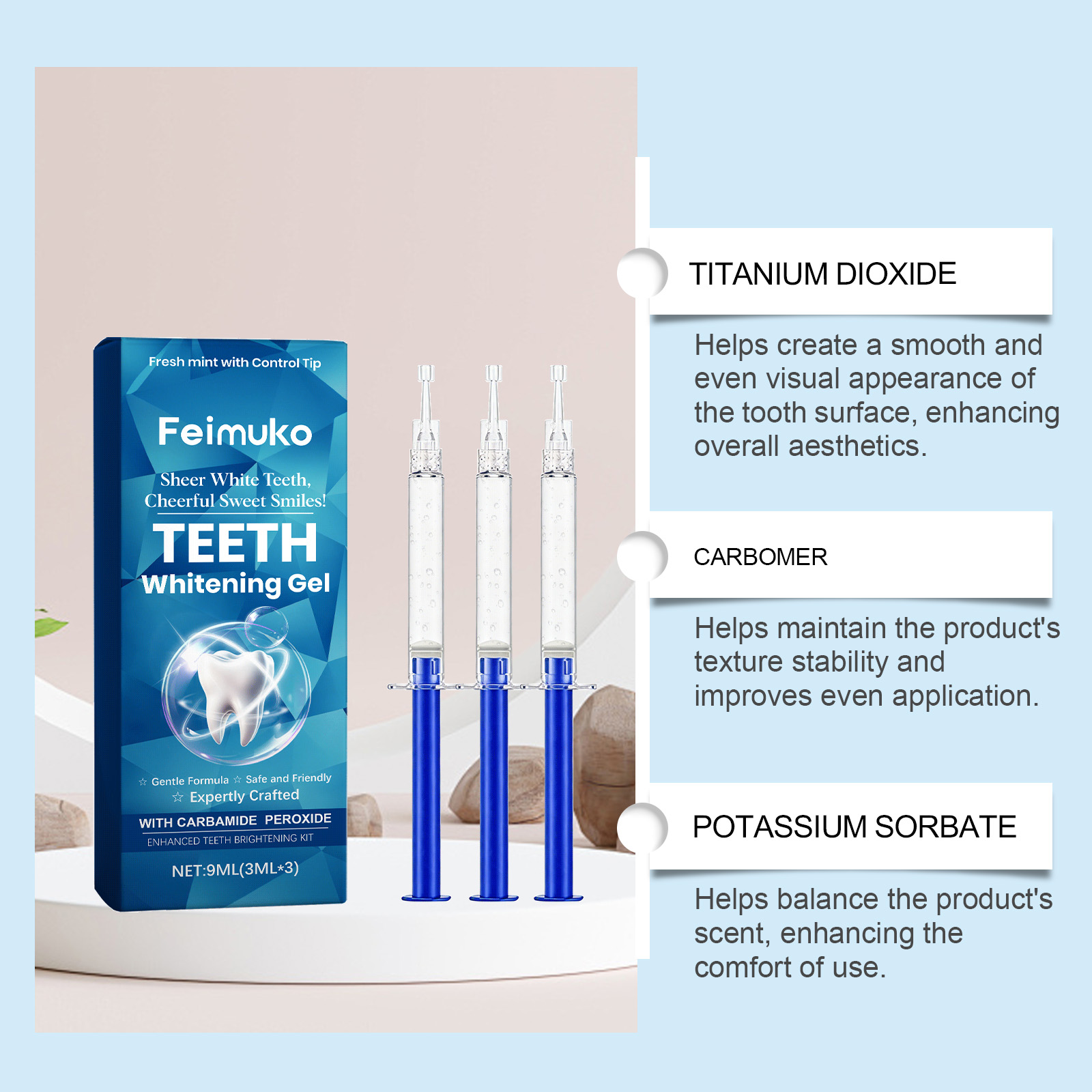 Feimuko Teeth Whitening Gel 3P - Teeth Whitening Kit 评论和价格